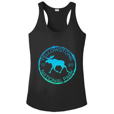 Moose Design Yellowstone National Park Souvenir HikerS Ladies PosiCharge Competitor Racerback Tank