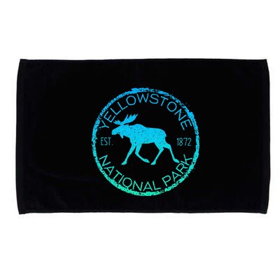 Moose Design Yellowstone National Park Souvenir HikerS Microfiber Hand Towel