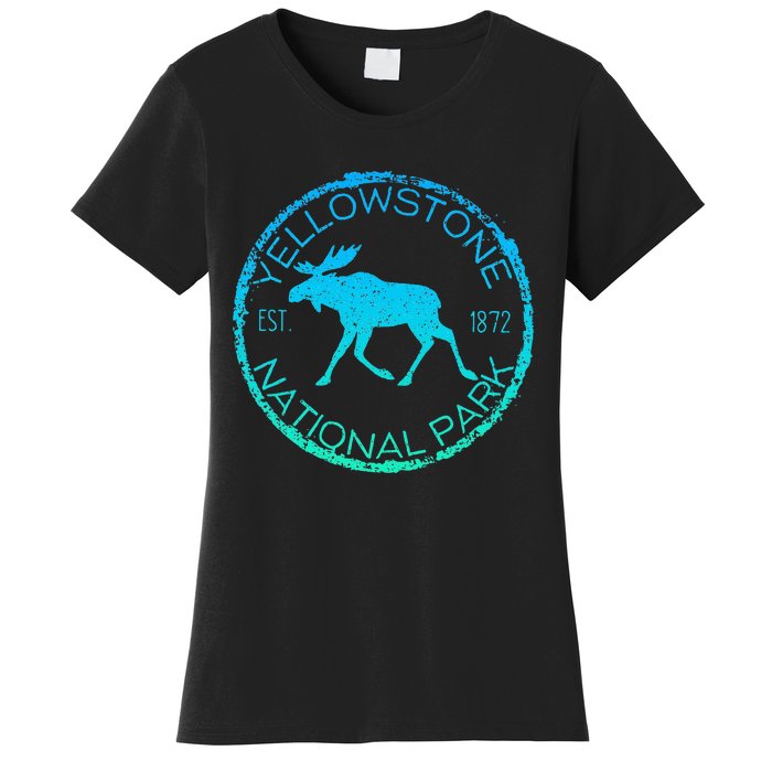 Moose Design Yellowstone National Park Souvenir HikerS Women's T-Shirt