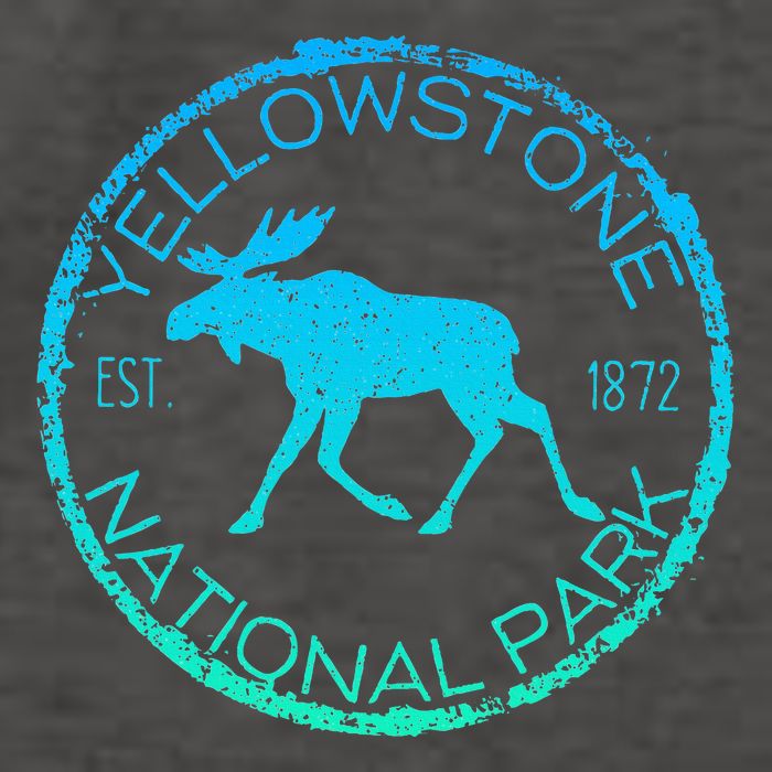 Moose Design Yellowstone National Park Souvenir HikerS Vector Backpack