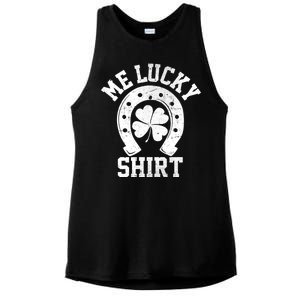 Me Lucky Shirt Horseshoe Ladies PosiCharge Tri-Blend Wicking Tank