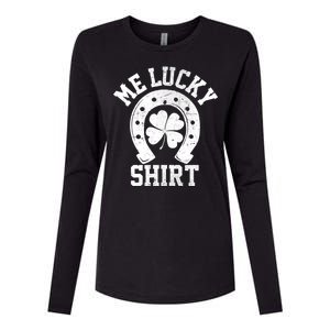 Me Lucky Shirt Horseshoe Womens Cotton Relaxed Long Sleeve T-Shirt