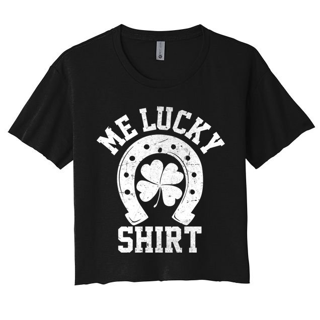 Me Lucky Shirt Horseshoe Crop Top