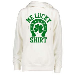 Me Lucky Shirt Horseshoe Womens Funnel Neck Pullover Hood