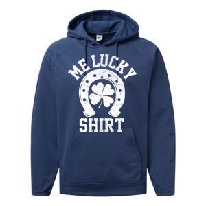 Me Lucky Shirt Horseshoe Performance Fleece Hoodie