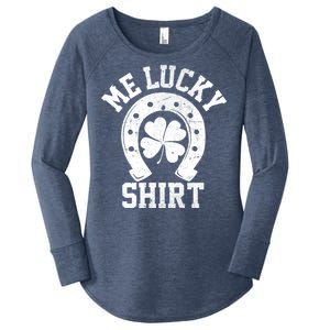 Me Lucky Shirt Horseshoe Women's Perfect Tri Tunic Long Sleeve Shirt