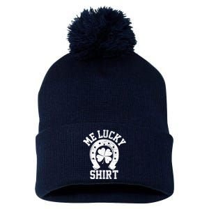 Me Lucky Shirt Horseshoe Pom Pom 12in Knit Beanie