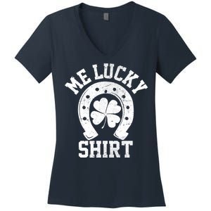 Me Lucky Shirt Horseshoe Women's V-Neck T-Shirt