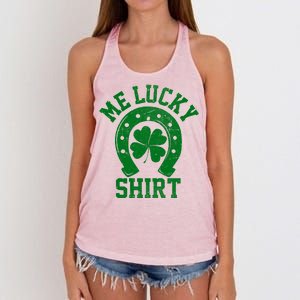 Me Lucky Shirt Horseshoe Women's Knotted Racerback Tank