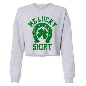 Me Lucky Shirt Horseshoe Cropped Pullover Crew