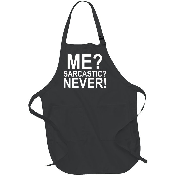 Me Sarcastic Never Funny Full-Length Apron With Pockets