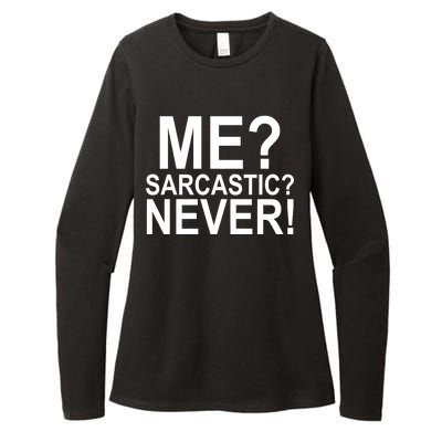 Me Sarcastic Never Funny Womens CVC Long Sleeve Shirt