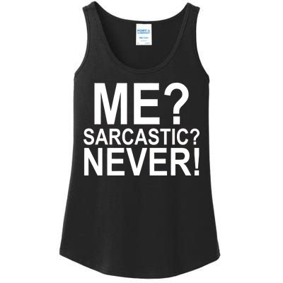 Me Sarcastic Never Funny Ladies Essential Tank