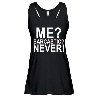 Me Sarcastic Never Funny Ladies Essential Flowy Tank