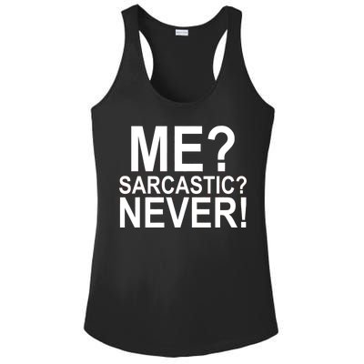 Me Sarcastic Never Funny Ladies PosiCharge Competitor Racerback Tank