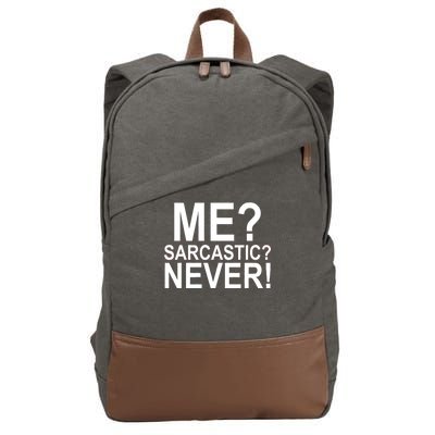 Me Sarcastic Never Funny Cotton Canvas Backpack