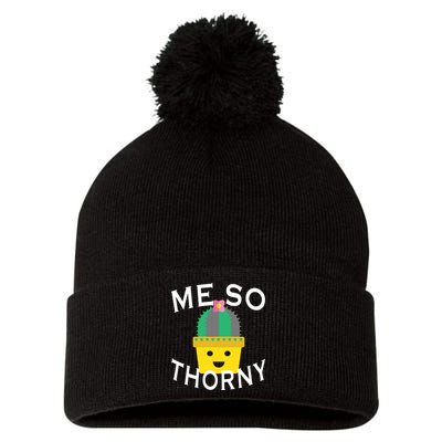 Me So Thorny Pom Pom 12in Knit Beanie