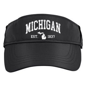 Michigan Est. 1837 Distressed Worn Design Classic Adult Drive Performance Visor