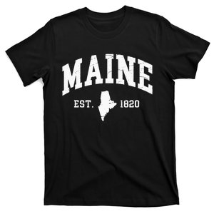 Maine Est 1820 Distressed Worn Design Classic T-Shirt