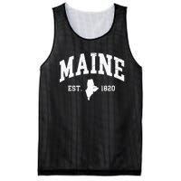 Maine Est 1820 Distressed Worn Design Classic Mesh Reversible Basketball Jersey Tank