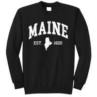 Maine Est 1820 Distressed Worn Design Classic Tall Sweatshirt