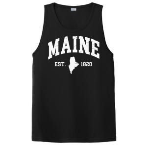 Maine Est 1820 Distressed Worn Design Classic PosiCharge Competitor Tank