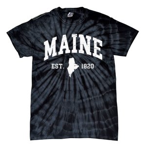 Maine Est 1820 Distressed Worn Design Classic Tie-Dye T-Shirt