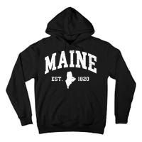 Maine Est 1820 Distressed Worn Design Classic Tall Hoodie