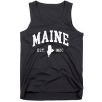 Maine Est 1820 Distressed Worn Design Classic Tank Top