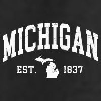 Michigan Est 1837 Distressed Worn Design Classic Hat