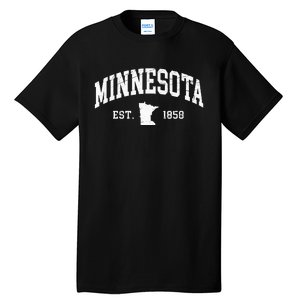 Minnesota Est. 1858 Distressed Worn Classic Tall T-Shirt