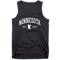 Minnesota Est. 1858 Distressed Worn Classic Tank Top