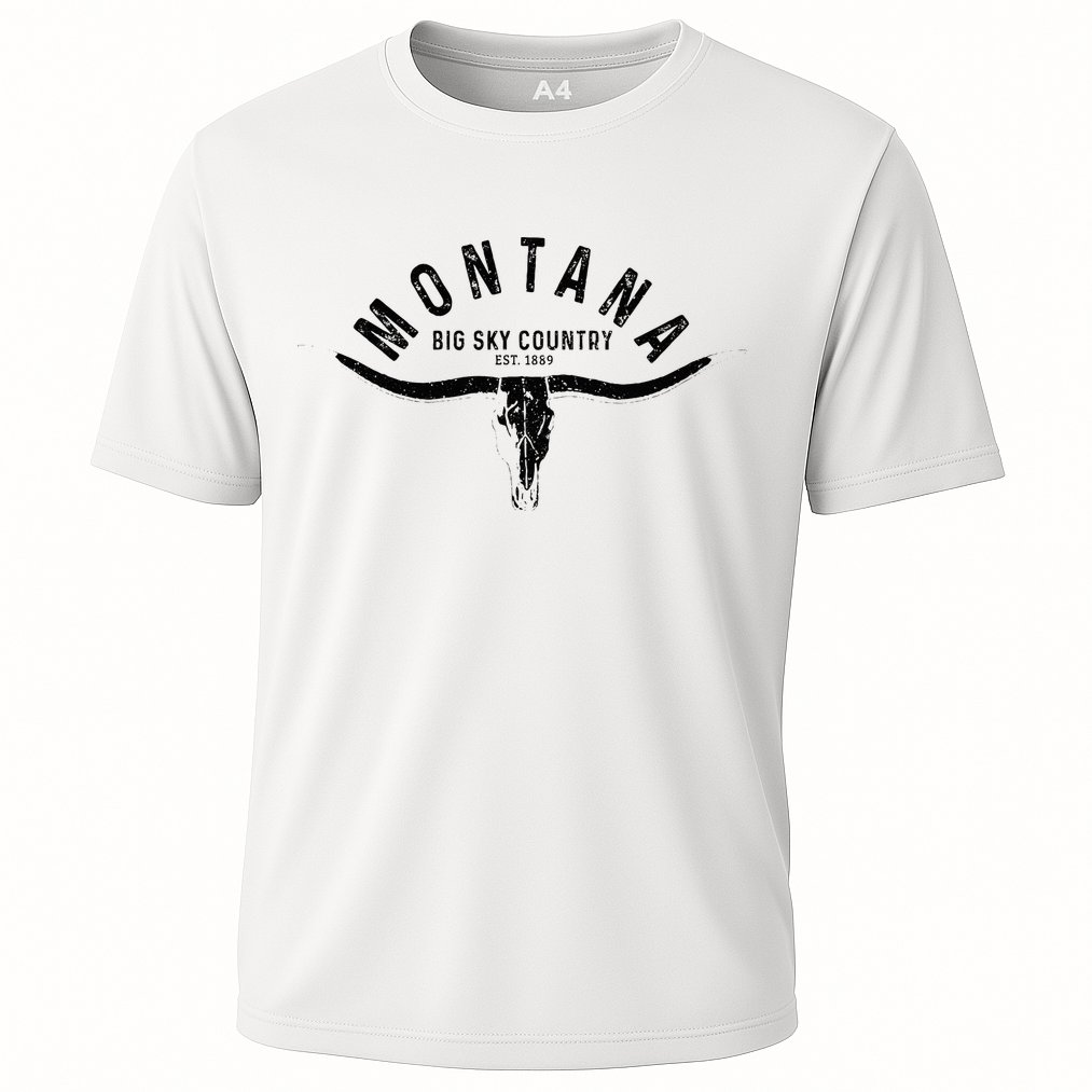 Montana Est. 1889 Vintage Gift Cooling Performance Crew T-Shirt