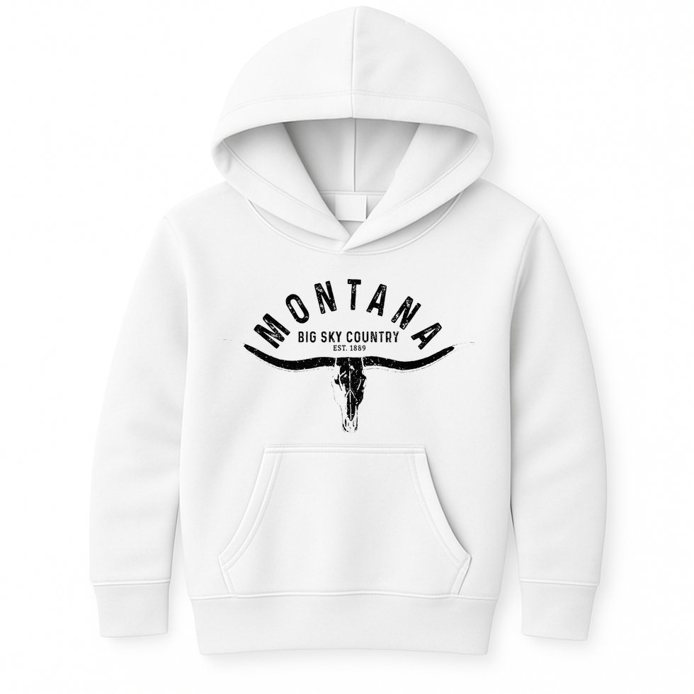 Montana Est. 1889 Vintage Gift Kids Hoodie
