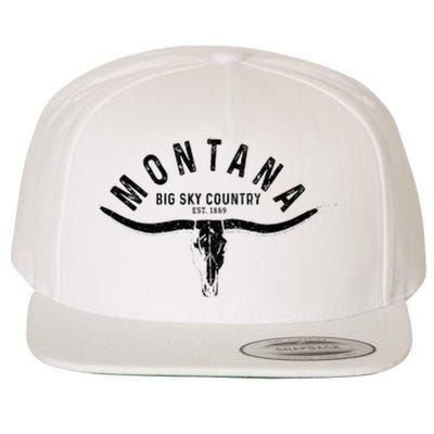 Montana Est. 1889 Vintage Gift Wool Snapback Cap