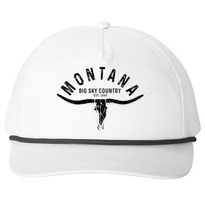 Montana Est. 1889 Vintage Gift Snapback Five-Panel Rope Hat