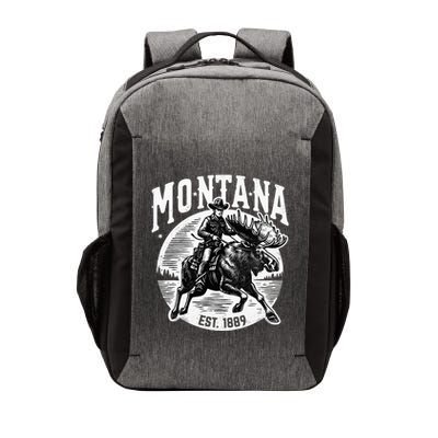Montana Est. 1889 Cowboy Riding Moose Vector Backpack