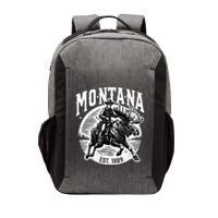 Montana Est. 1889 Cowboy Riding Moose Vector Backpack