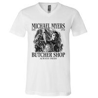 Michael Est 1978 Butcher Shop Always Fresh Horror V-Neck T-Shirt