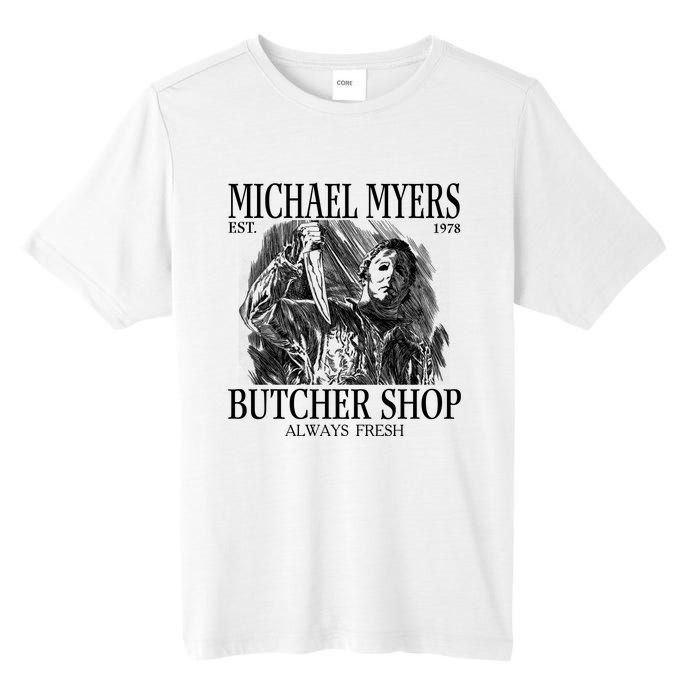 Michael Est 1978 Butcher Shop Always Fresh Horror Tall Fusion ChromaSoft Performance T-Shirt