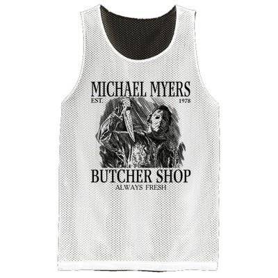 Michael Est 1978 Butcher Shop Always Fresh Horror Mesh Reversible Basketball Jersey Tank