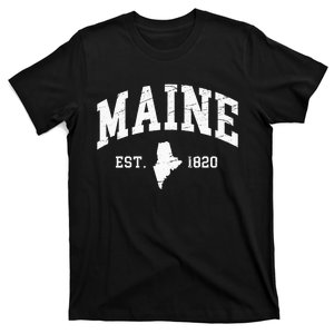 Maine Est. 1820 Distressed Worn Design Classic T-Shirt