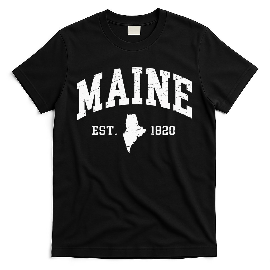 Maine Est. 1820 Distressed Worn Design Classic T-Shirt