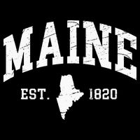 Maine Est. 1820 Distressed Worn Design Classic Impact Tech Backpack
