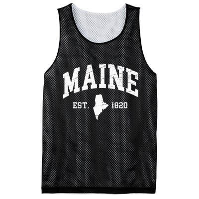 Maine Est. 1820 Distressed Worn Design Classic Mesh Reversible Basketball Jersey Tank