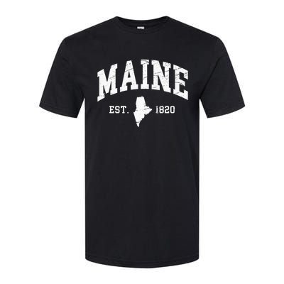 Maine Est. 1820 Distressed Worn Design Classic Softstyle® CVC T-Shirt