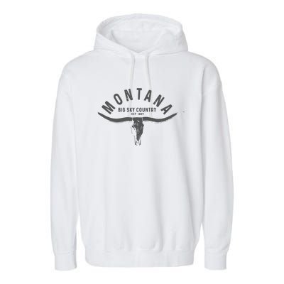 Montana Est 1889 Vintage Gift Garment-Dyed Fleece Hoodie