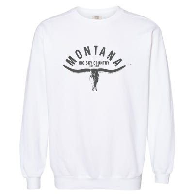 Montana Est 1889 Vintage Gift Garment-Dyed Sweatshirt