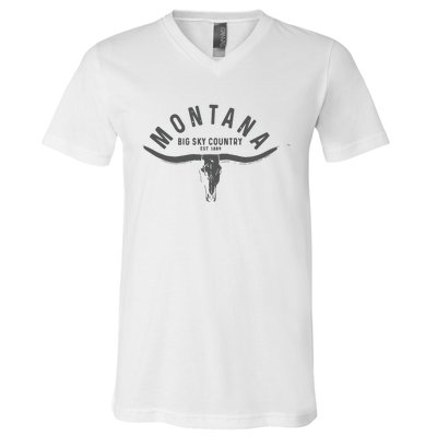 Montana Est 1889 Vintage Gift V-Neck T-Shirt