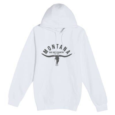 Montana Est 1889 Vintage Gift Premium Pullover Hoodie